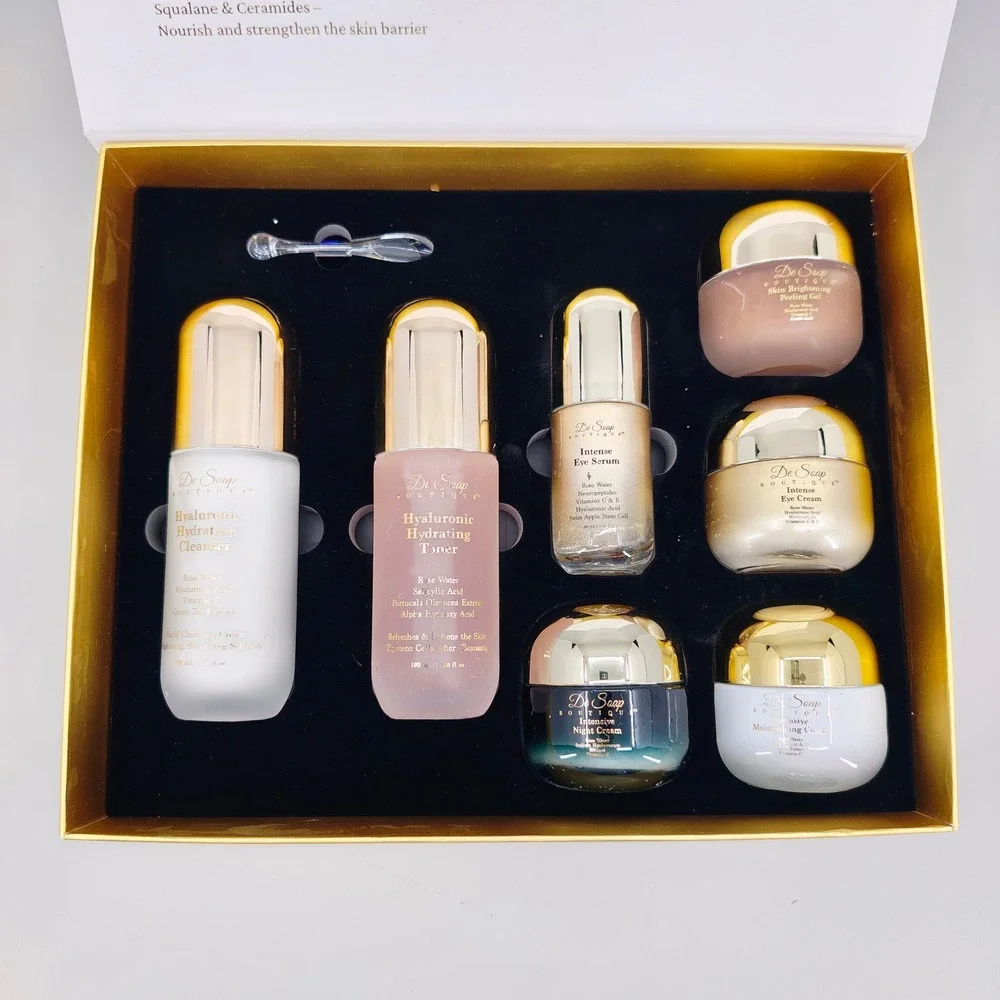 De Soap Boutique Hydra Intense Complete Ritual 7pc Skincare Set Anti-Aging New